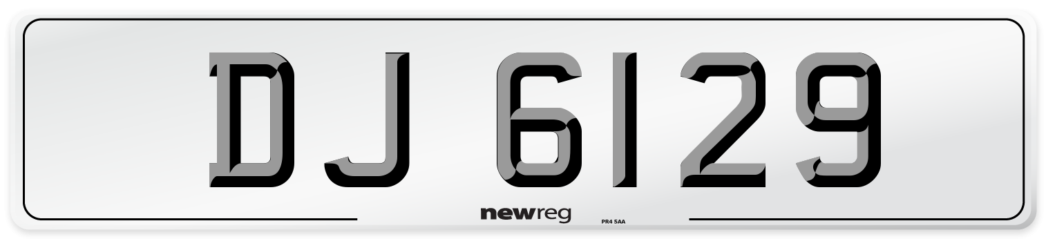 DJ 6129 Number Plate from New Reg